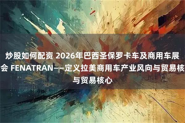 炒股如何配资 2026年巴西圣保罗卡车及商用车展览会 FENATRAN——定义拉美商用车产业风向与贸易核心