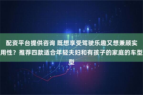 配资平台提供咨询 既想享受驾驶乐趣又想兼顾实用性？推荐四款适合年轻夫妇和有孩子的家庭的车型